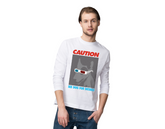 Main View Of Mens 3D Effect Long Sleeve Tshirt